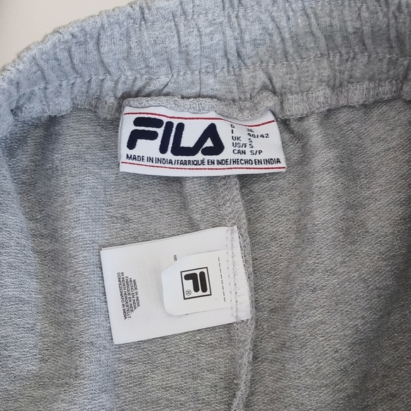 *Relisted* Fila Grey Blue Racer Stripes 3/4 "Zip Leg" Wide Leg Sweatpant Pants S - Picture 8 of 16